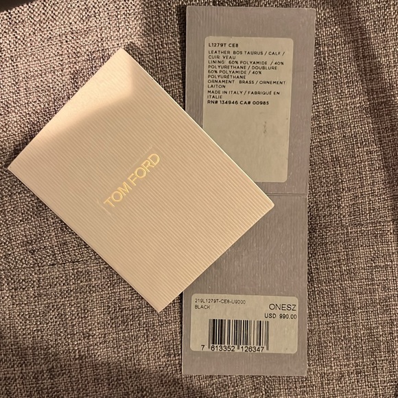 Tom Ford black mini tote with crossbody strap. 100% authentic - Picture 5 of 8